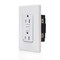 Coby 15 Amp GFCI Outlet, 5-15R Narrow Design GFI Dual Receptacle, TR Tamper Resistant, 2PK CBGE04W - alternate 2